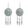 E-6509 INDIAN VINTAGE SILVER METAL BLUE RED ACRYLIC LONG TASSEL EARRINGS FOR WOMEN BOHO ETHNIC PARTY JEWELRY GIFT