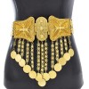 N-7795 Retro Gold Coin Tassel Metal Belt National Costume Body Jewelry