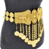 N-7795 Retro Gold Coin Tassel Metal Belt National Costume Body Jewelry