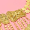 N-7795 Retro Gold Coin Tassel Metal Belt National Costume Body Jewelry