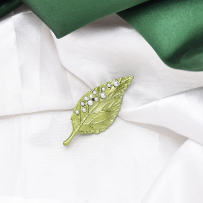 P-0451-A/B/C Bamboo Women Brooch Elegant Wedding Party Rhinestones Pearl Alloy Brooch