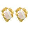 E-6510 Baroque Style Gold Alloy White Red Rhinestone Ear Stud Earrings Jewelry Accwssories For Womens Grils Party Brithday Gifts