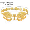 N-7860 Bohemian Style Antique Silver Leaf Carved Metal Waist Chain Suitable for Ladies' Party and Dance Belly Chain