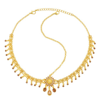F-1016 Fashion Gold Tassel Sunflower Women's Headwear Wedding Hair Accessories Suitable for Women's Party Jewelry Gifts
