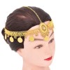 F-1015 Gold Coin Tassel Crystal Flower Forehead Hair Accessories Indian Bohemian Bride Wedding Accessories