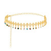 N-7862 Daisy Flower Rhinestone Tassel Body Chain Dancing Belly Chain Fresh Waist Chains for Women Girls