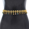 N-7862 Daisy Flower Rhinestone Tassel Body Chain Dancing Belly Chain Fresh Waist Chains for Women Girls