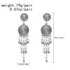 E-6513 Vintage Tassel Earrings For Women Bohemian Ethnic Carved Gypsy Drop Dangle Statement Earrings