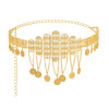 N-7863 COIN TASSEL RHINESTONE HOLLOW CARVED DRESS BODY CHAIN DANCING BELLY CHAIN BOHO ETHNIC WAIST CHAINS FOR WOMEN GIRLS