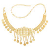 N-7863 COIN TASSEL RHINESTONE HOLLOW CARVED DRESS BODY CHAIN DANCING BELLY CHAIN BOHO ETHNIC WAIST CHAINS FOR WOMEN GIRLS