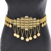 N-7863 COIN TASSEL RHINESTONE HOLLOW CARVED DRESS BODY CHAIN DANCING BELLY CHAIN BOHO ETHNIC WAIST CHAINS FOR WOMEN GIRLS