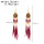 E- 6515 Bohemian Indian Women's Long Dropped Earrings Exaggerate Feather Pendant Retro Bo Earrings Tradition