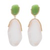 E-6516 Irregular Acrylic Gem Earrings Green Summer Tourism Earrings Jewelry