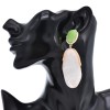 E-6516 Irregular Acrylic Gem Earrings Green Summer Tourism Earrings Jewelry