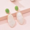E-6516 Irregular Acrylic Gem Earrings Green Summer Tourism Earrings Jewelry