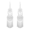 E-6518 Alloy Tassel Women Earrings Silver Bohemian Ethnic Drop Dangle Earrings Gypsy Indian Jhumka