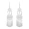 E-6518 Alloy Tassel Women Earrings Silver Bohemian Ethnic Drop Dangle Earrings Gypsy Indian Jhumka