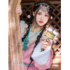 N-7866 Tibetan Turquoise Pendant Necklace Water Drop Stone Tassel Choker Necklaces