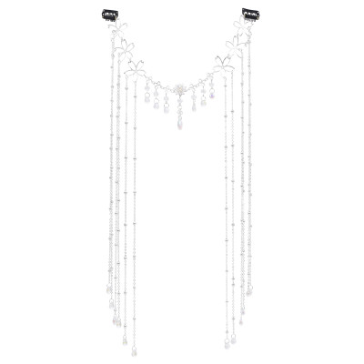 F-1025 Super Fairy Flower Forehead Bead Chain Tassel Hair Ornament Bride Head Chain for Vacation Travelling