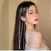 F-1025 Super Fairy Flower Forehead Bead Chain Tassel Hair Ornament Bride Head Chain for Vacation Travelling