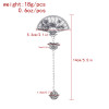 N-7868 Ethnic Style Alloy Carving Flower Butterfly Lady Brooch Tassel Bell Fan Brooch Statement Lady Dance Jewelry Gift