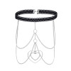N-7869 New Bohemian Style Drop Heart type Thigh Chain Leg Chain Silver Metal Chain Plus Size Leg Choker Body Chain