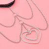 N-7869 New Bohemian Style Drop Heart type Thigh Chain Leg Chain Silver Metal Chain Plus Size Leg Choker Body Chain