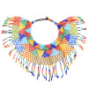 N-7868 Fashion Choker Necklaces Colorful Acrylic Beaded Indian Ethnic Bib Choker Necklace For Women Charm Beads Making Jewely