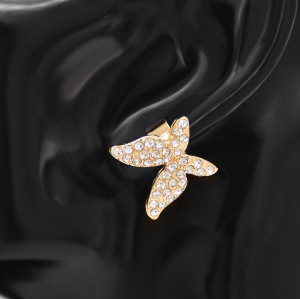 R-1577 Alloy Butterfly Female Lovely Gypsy Charm Baroque Clip Earrings Female Jewelry Gift