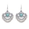 E-6522 Vintage Hollow Women Earrings Bells Tassel Turquoise Turkish Charms Drop Earrings