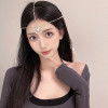 F-0981  Bridal Crystal Water Drop Forehead Head Chains Headbands for Women Wedding Holiday Party Hair Accessories