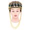 F-1029 Women Cap Hair Jewelry Long Tassel Bohemian Ethnic Coins Bead Statement Headband