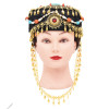 F-1033 Women Cap Hair Jewelry turquoise Red Crystal Long Tassel Bohemian Ethnic Statement Headband