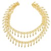 N-7873 2 Styles Gold Leaf Tassel Shoulder Chain Body Jewelry