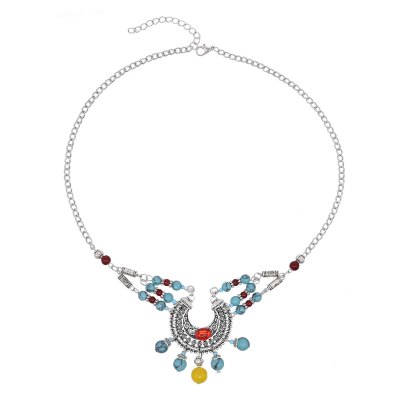 F-1034 Bead Pendant Hair Jewelry For Women Ethnic Statement Gypsy Tassels Headband Hairwear