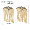 E-6558 New Fashion Swallow Waterfull Earrings Women's Earrings Chains Tassel Earrings