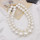 N-7876 2 Pieces Pearl Women Necklace Set Baroque Wedding Party Statement Necklace