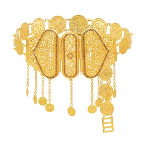N-7878 Coin Tassel Women Body Chains Afghan Golden Carved Luxury Charms Bohemian Ethnic Body Jewelry