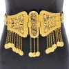 N-7879 Coin Tassel Women Body Chains Gold Flower Carved Bohemian Ethnic Body Belt for Women Girls Dancing Dress Decor