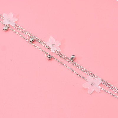 F-1036 Fashion Silver Butterfly hair accessories bell flowers Silver chain long tassel Bohemian style For Women Gifts