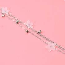 F-1036 Fashion Silver Butterfly hair accessories bell flowers Silver chain long tassel Bohemian style For Women Gifts