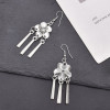 E-6532 Alloy Tassel Women Flowers Type Earrings Silver Bohemian Ethnic Drop Dangle Earrings Gypsy Indian Jhumka