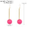 E-6531 New Fashion Women's Earrings Simple Long Pink Beaded Women's Earrings Statement Party Jewelry Gift