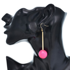 New Fashion Women's Earrings Simple Long Pink Beaded Women's Earrings Statement Party Jewelry Gift