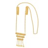 N-7883 Gold Color Hollowout Flower Coin Tassel Shoulder Chain Body Chain
