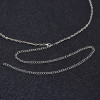 N-7885 Women Girl Sexy Snake Body Chain Silver Plated Chest Chain Summer Beach Body Jewelry for Vacation Holiday Nightclub