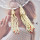E-6533-BL/WH Bohemian Gold Plated Hook Beaded Tassel Drop Dangle Earrings Women Girl Wedding Party Accessories