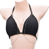 N-7099 Women Silver Gold Alloy Rhinestone Bra Chest Body Chains Sexy Bikini Jewelry for Women Party