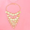 F-1039 Luxury Gold Multilayers Coin Tassel Head Chains Mask Veil Face Chains for Women Lady Dance Night Club Party Jewelry