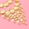 F-1039 Luxury Gold Multilayers Coin Tassel Head Chains Mask Veil Face Chains for Women Lady Dance Night Club Party Jewelry